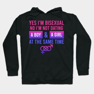 Not Dating Boy and Girl Together Bisexual Gift Hoodie